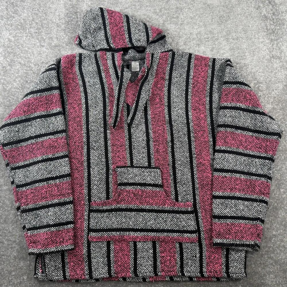 Mexican Baja Artesanias Mickey Poncho Pullover Size Large